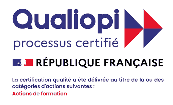Qualiopi, processus certifié, République française. La certification qualité a été délivrée au titre de la catégorie d'actions suivante : actions de formation.